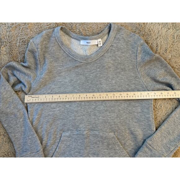 Wilt Heather Gray French Terry Sweatshirt Long Sleeve Pullover Top NWT Size M - Picture 4 of 7